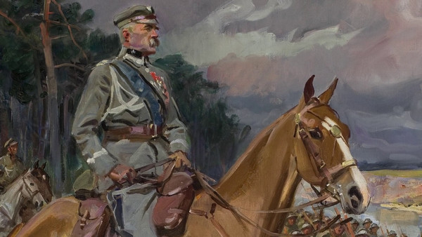 Войцех Коссак. Юзеф Пилсудский на коне (фрагмент). 1928