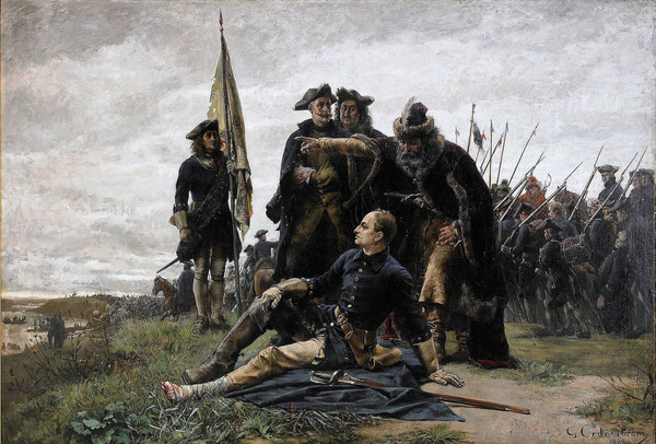 Карл XII и Иван Мазепа после Полтавской битвы в 1709 года. 1880-е