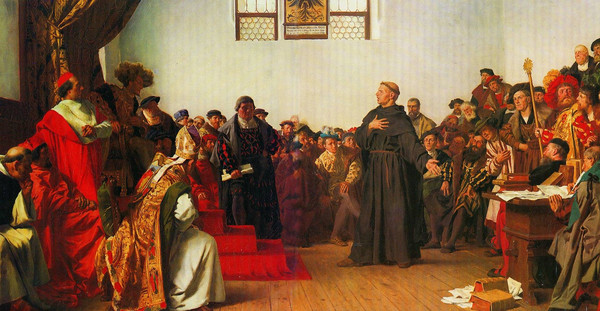 Антон фон Вернер. Лютер в Вормсе. На сем я стою. 1877